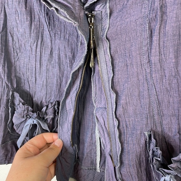 LanVie Multichrome zip up blouse/blazer size S - Picture 7 of 11